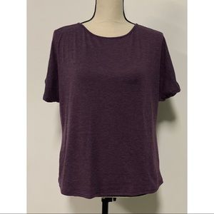 Colette Short Cutout Sleeve T-Shirt Purple Size S